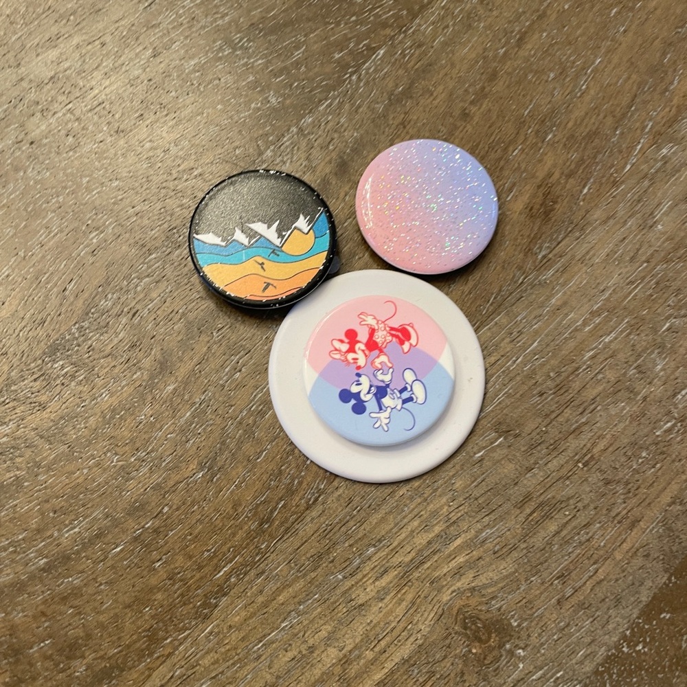 Set of Three Decorative pop sockets please read description
